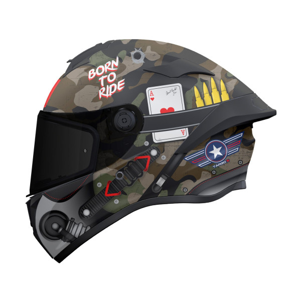 MT Helmets MT Targo S Patton A1 Matt Green Camo